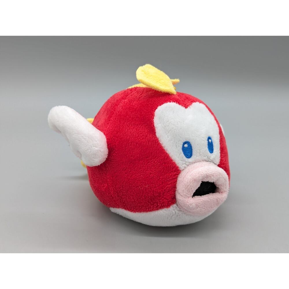Nintendo Super Mario Kart Cheep Cheep Flying Fish Plush Toy 6” Red Plushie